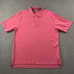 Brooks Brothers Polo Shirt Adult Extra Large XL Pink Short Sleeve Casual Men's